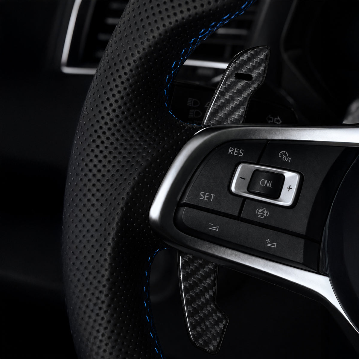 Levas Magnéticas Longas de Carbono - VW GOLF 7
